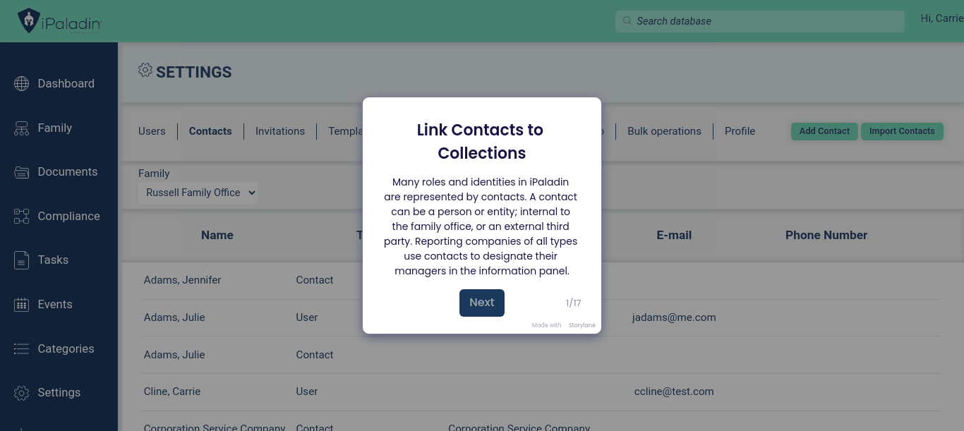 Link Contacts to Collections
