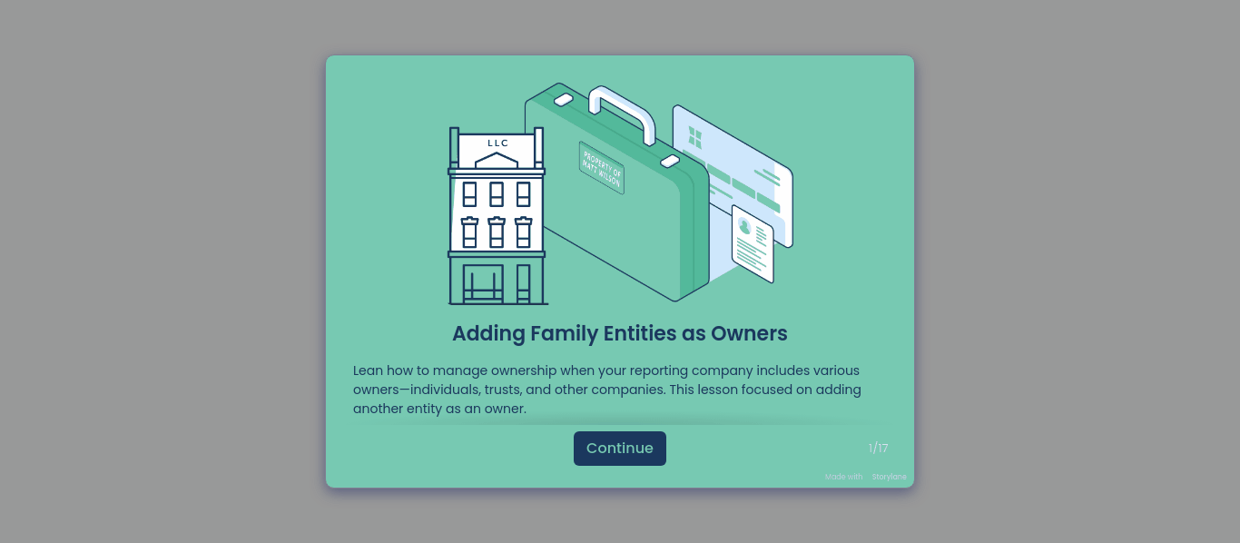 Adding Family Companies as Owners
