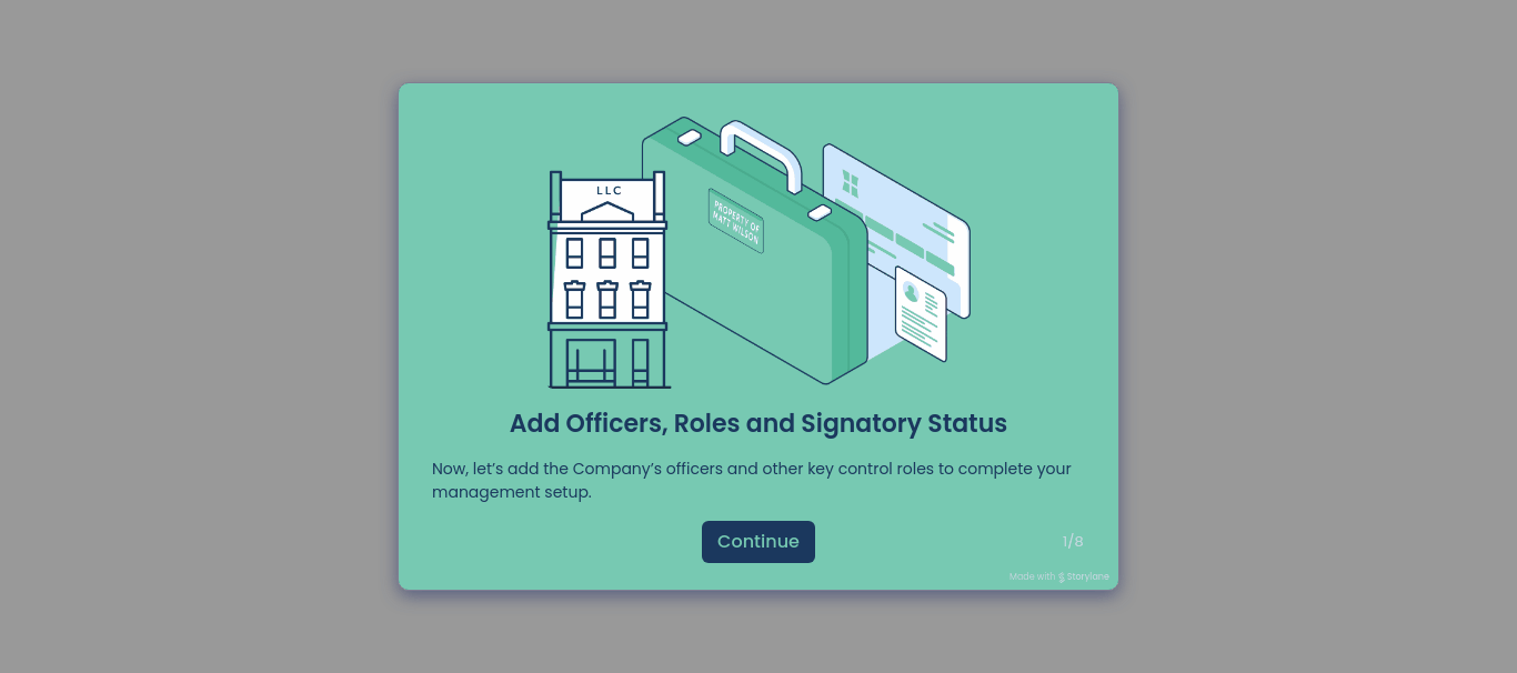 Add Officers, Roles and Signatory Status